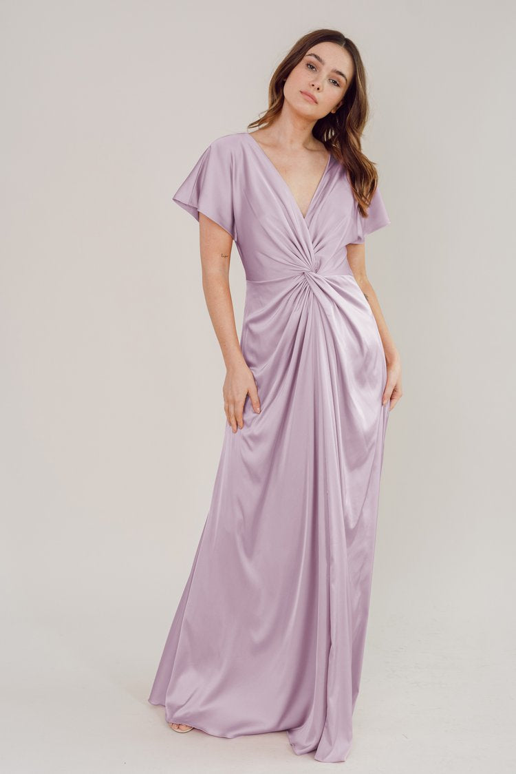 camilla bridesmaid dresses TH&TH Camilla Bridesmaid Dress In Blush Pink Satin