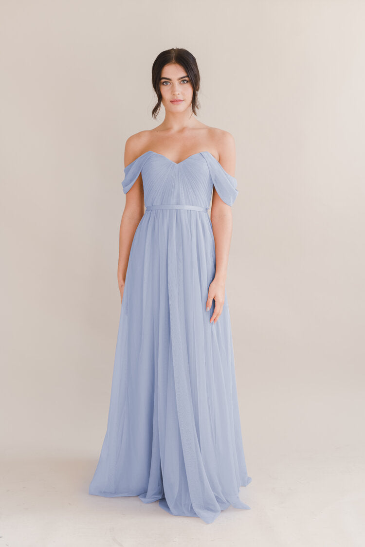 THTH Bardot 2.0 Bridesmaid Dress in Blue