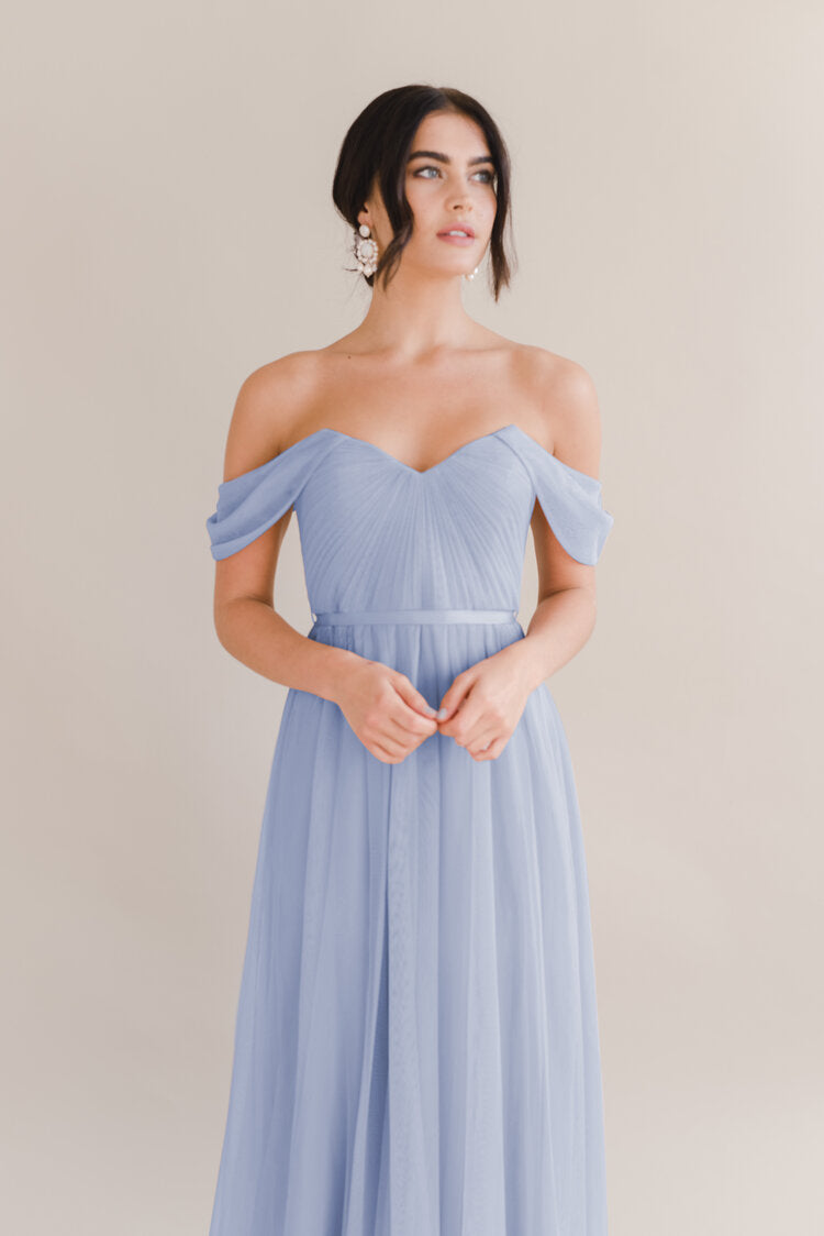 THTH Bardot 2.0 Bridesmaid Dress in Blue