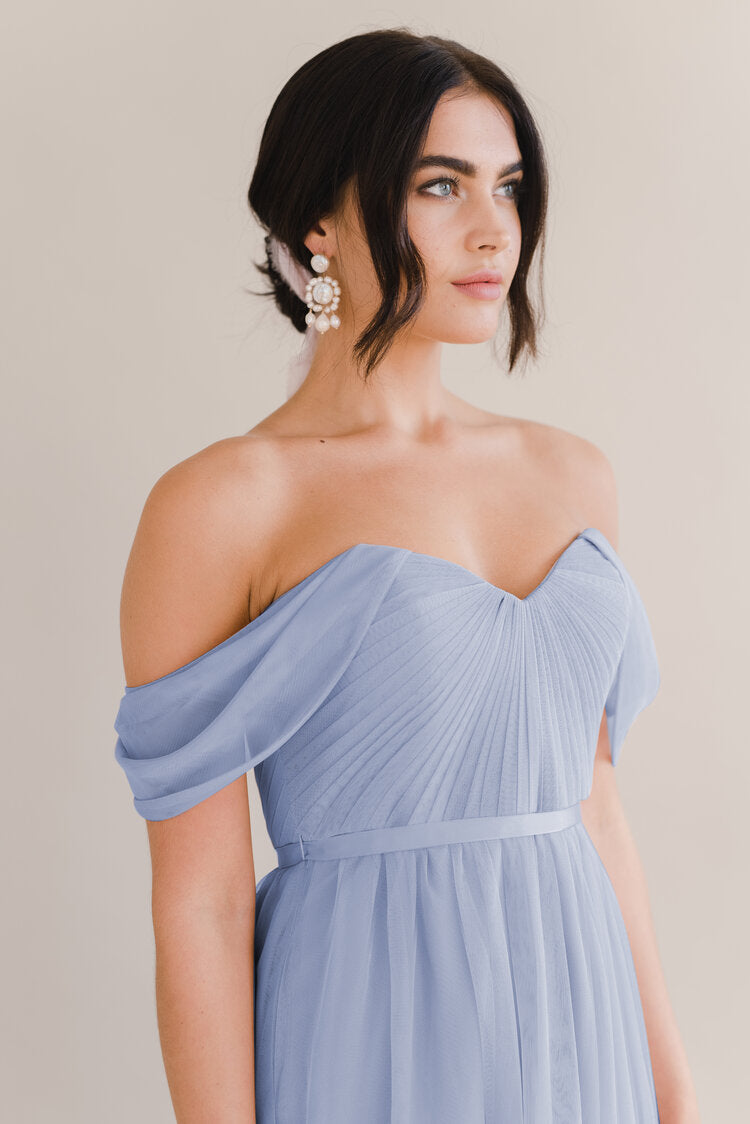 THTH Bardot 2.0 Bridesmaid Dress in Blue