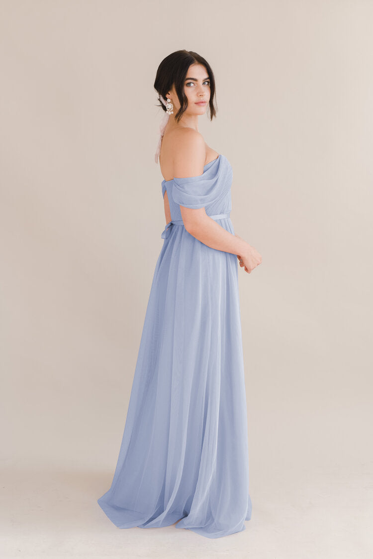 THTH Bardot 2.0 Bridesmaid Dress in Blue