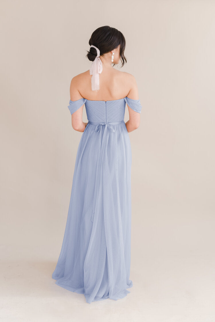 THTH Bardot 2.0 Bridesmaid Dress in Blue