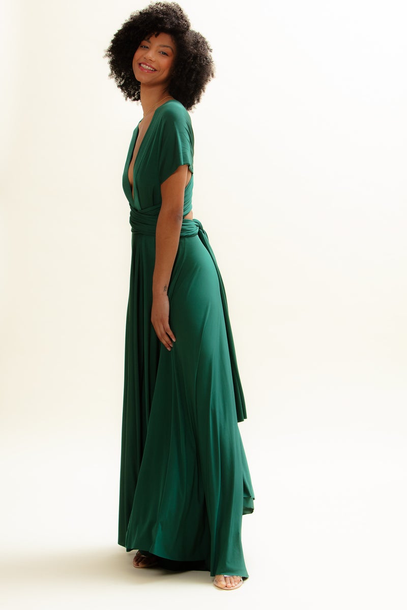 Two Birds Classic Gown - Forest Green