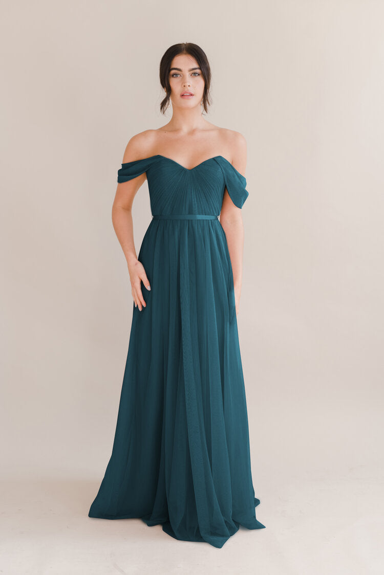 THTH Bardot 2.0 Bridesmaid Dress in Emerald
