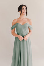 THTH Bardot 2.0 Bridesmaid Dress in Sage
