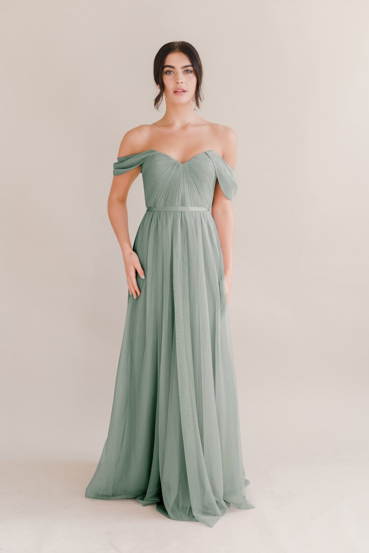 THTH Bardot 2.0 Bridesmaid Dress in Sage