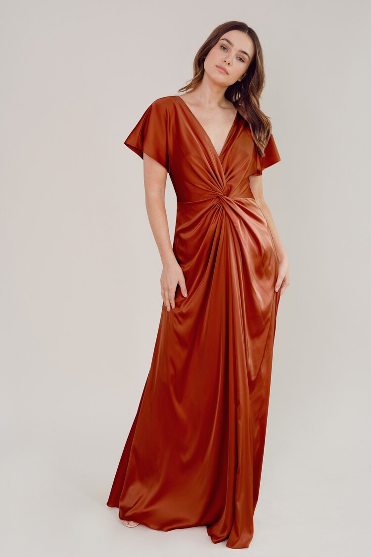 THTH Camilla Bridesmaid Dress in Terracotta