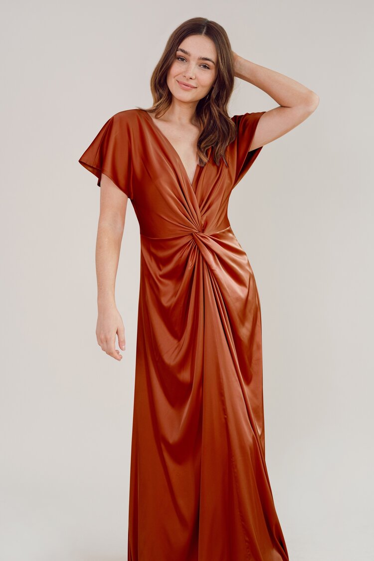 THTH Camilla Bridesmaid Dress in Terracotta