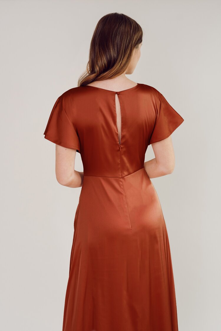 THTH Camilla Bridesmaid Dress in Terracotta